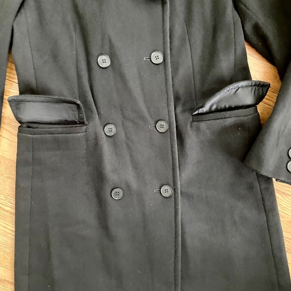 Calvin Klein Black Double-Breasted Coat - Picture 8 of 15